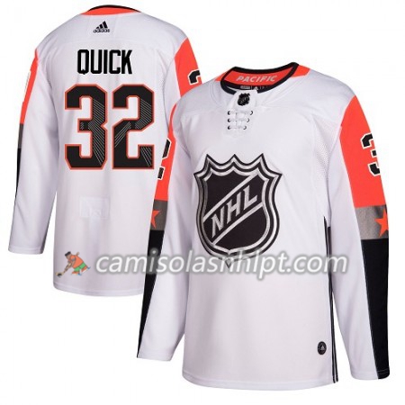 Camisola Los Angeles Kings Jonathan Quick 32 2018 NHL All-Star Pacific Division Adidas Branco Authentic - Homem